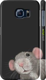 3D пластиковый глянцевый чехол The Peeking Rat для Samsung Galaxy S6 G920 - 6442c-80 изображение 