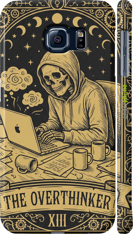 3D пластиковий матовий чехол The Overthinker для Samsung Galaxy S6 G920 - 6774m-80 изображение 
