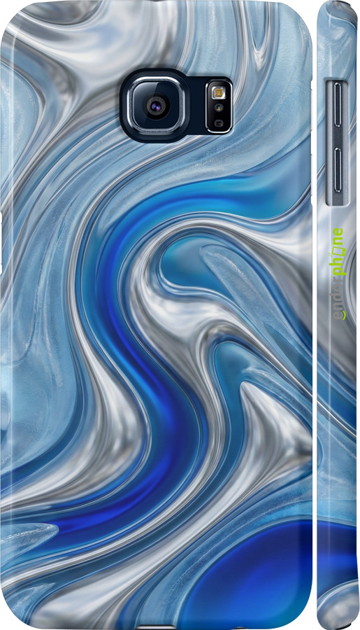 3D пластиковый матовый чехол Liquid Chrome для Samsung Galaxy S6 G920 - 6781m-80 изображение 