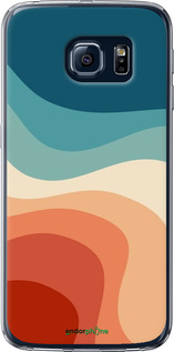 2D пластиковый чехол В стиле ретро с волнами для Samsung Galaxy S6 G920 - 6531t-80 изображение 