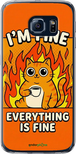 2D пластиковый чехол 'Funny Cat' для Samsung Galaxy S6 G920 изображение 12