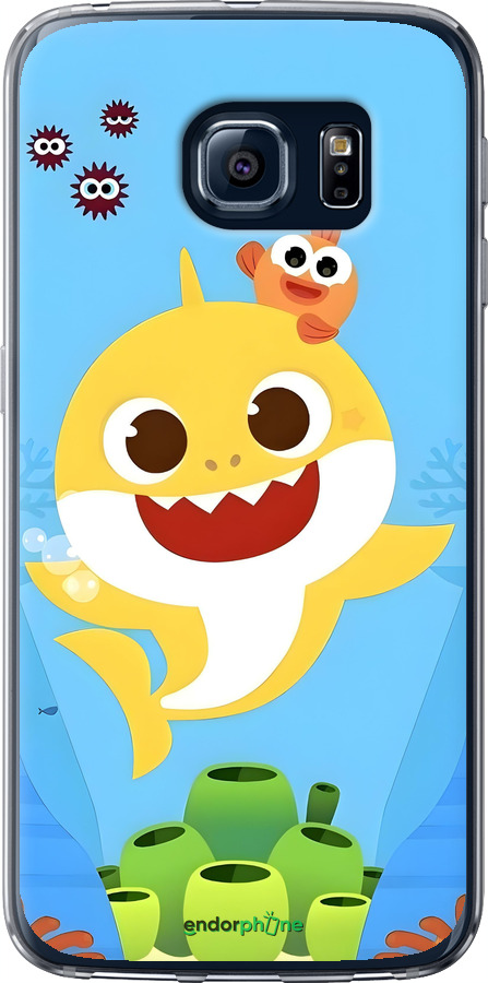 2D пластиковый чехол Бейби Шарк для Samsung Galaxy S6 G920 - 6303t-80 изображение 