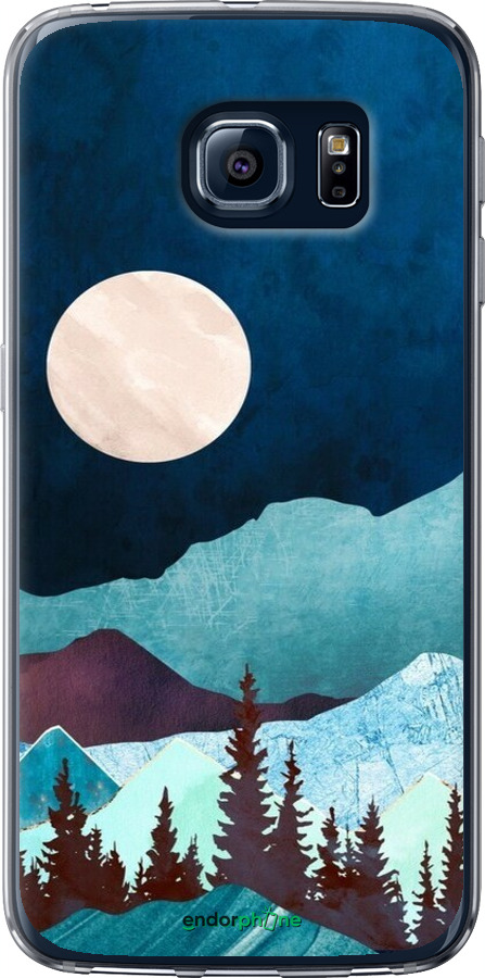 2D пластиковий чехол Гірська ідилія нічний краєвид для Samsung Galaxy S6 G920 - 6488t-80 изображение 