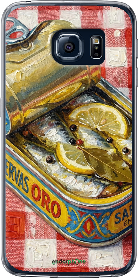 Силиконовый чехол Vintage Sardine Tin Phone для Samsung Galaxy S6 G920 - 6772u-80 изображение 