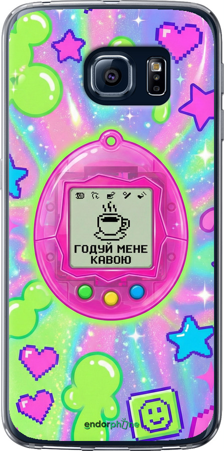 2D пластиковый чехол Y2K Aesthetic Retro Pet: Годуй мене кавою для Samsung Galaxy S6 G920 - 6784t-80 изображение 