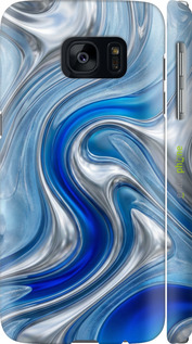 3D пластиковий матовий чехол Liquid Chrome для Samsung Galaxy S7 G930F - 6781m-106 изображение 