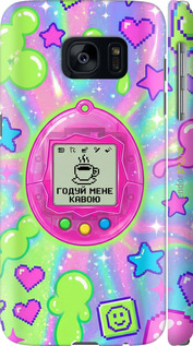 3D пластиковый матовый чехол 'Y2K Aesthetic Retro Pet: Годуй мене кавою' для Samsung Galaxy S7 G930F изображение 7