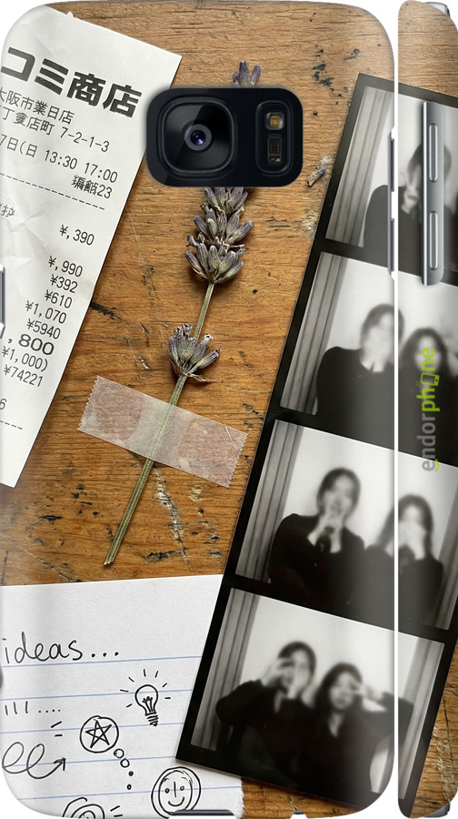 3D пластиковий матовий чехол Aesthetic Scrapbook Collage для Samsung Galaxy S7 G930F - 6773m-106 изображение 