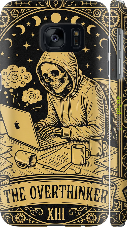 3D пластиковый матовый чехол The Overthinker для Samsung Galaxy S7 G930F - 6774m-106 изображение 