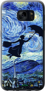 2D пластиковий чехол Із зображенням Мері Поппінс «Зоряна ніч» для Samsung Galaxy S7 G930F - 6487t-106 изображение 