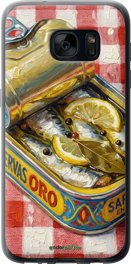 Силиконовый чехол Vintage Sardine Tin Phone для Samsung Galaxy S7 G930F - 6772u-106 изображение 