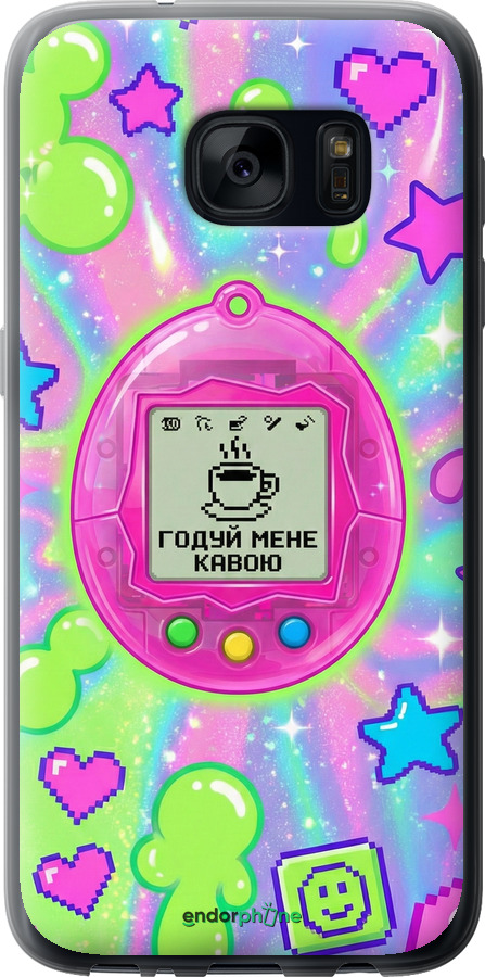 Силиконовый чехол Y2K Aesthetic Retro Pet: Годуй мене кавою для Samsung Galaxy S7 G930F - 6784u-106 изображение 