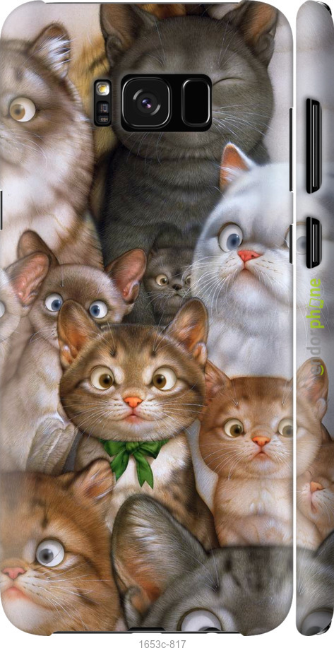

3D пластиковий матовий чохол "Коти" для Samsung Galaxy S8 Plus