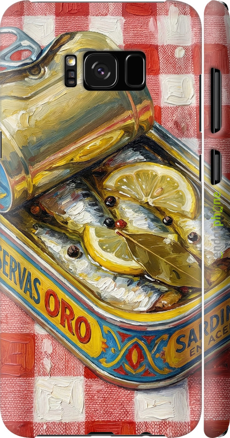3D пластиковый глянцевый чехол Vintage Sardine Tin Phone для Samsung Galaxy S8 Plus - 6772c-817 изображение 