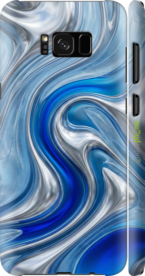 3D пластиковый глянцевый чехол Liquid Chrome для Samsung Galaxy S8 Plus - 6781c-817 изображение 