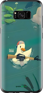 Силиконовый чехол Уточка с автоматом для Samsung Galaxy S8 Plus - 6356u-817 изображение 