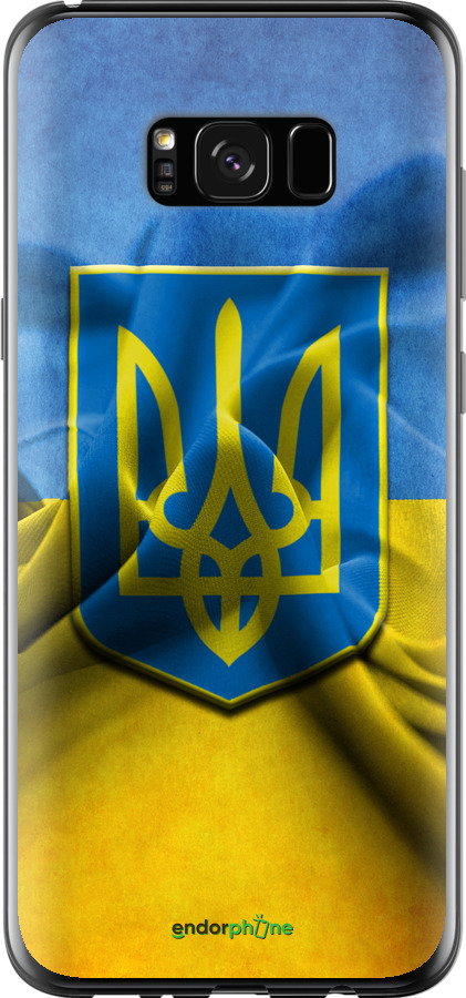 

2D пластиковий чохол "Прапор та герб України" для Samsung Galaxy S8 Plus, Блакитний