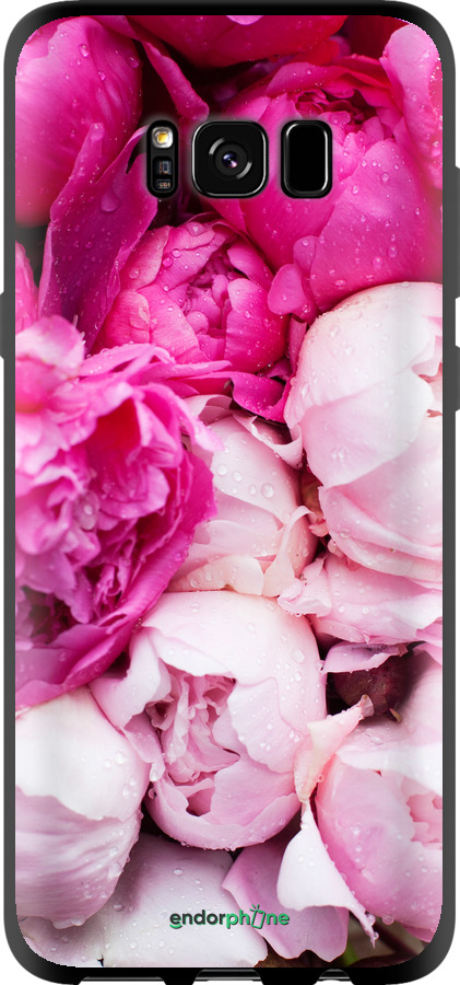 

Custodia in TPU nero Peonie rosa" for Samsung Galaxy S8"