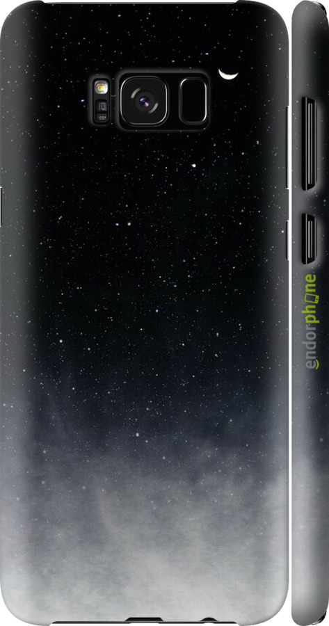 3D пластиковый матовый чехол Сині хмари, Синій місяць для Samsung Galaxy S8 - 6396m-829 изображение 