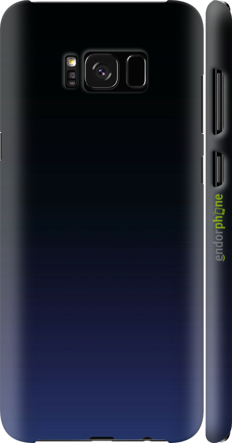 3D пластиковый матовый чехол Градиент в тёмно - синем стиле для Samsung Galaxy S8 - 6542m-829 изображение 