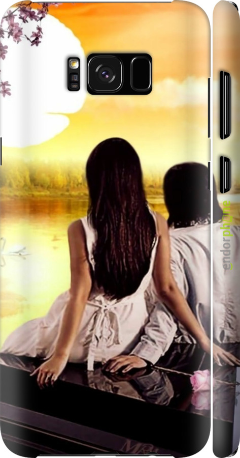 3D пластиковый матовый чехол Sunset для Samsung Galaxy S8 - 6607m-829 изображение 