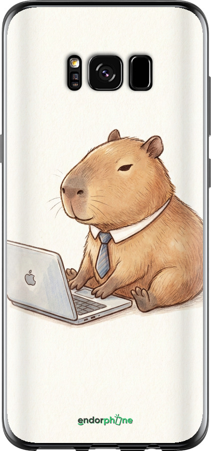 Силиконовый чехол Funny Capybara CEO Working для Samsung Galaxy S8 - 6777u-829 изображение 