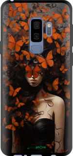 TPU чехол Девушка с оранжевыми бабочками для Samsung Galaxy S9 Plus - 5941b-1365 изображение 