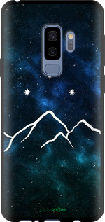 TPU чехол Горы и звезды нарисованы на фоне галактики для Samsung Galaxy S9 Plus - 6490b-1365 изображение 
