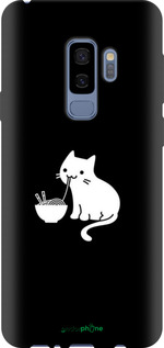 TPU чехол Милий кіт на чорному фоні для Samsung Galaxy S9 Plus - 6528b-1365 изображение 