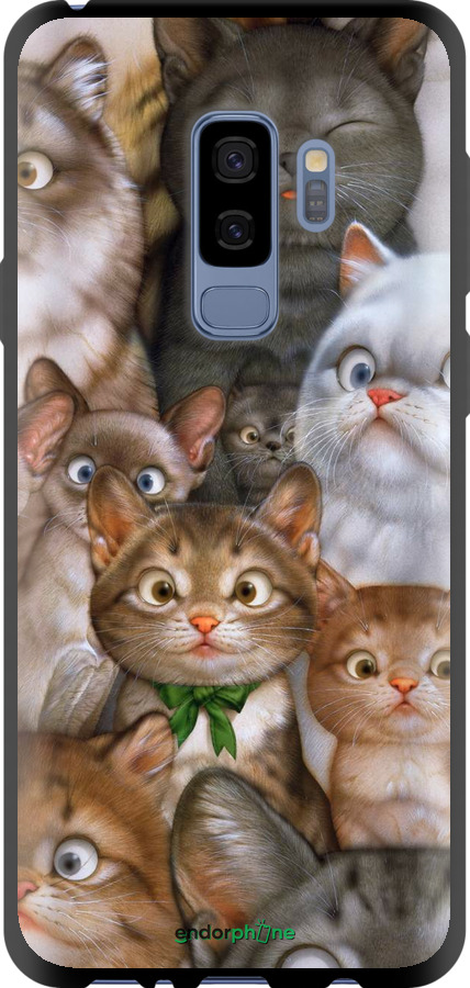 

TPU чорний чохол "Коти" для Samsung Galaxy S9 Plus