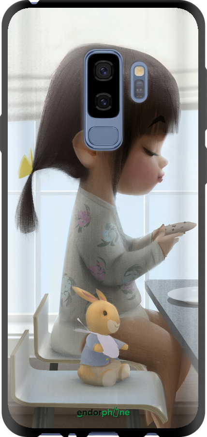 TPU чехол Мила дівчинка з зайчиком для Samsung Galaxy S9 Plus - 4039b-1365 изображение 