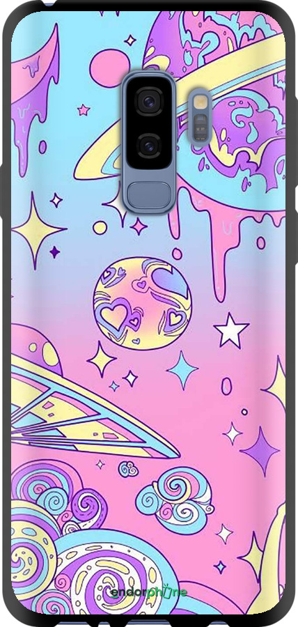 

TPU чорний чохол "Рожева галактика" для Samsung Galaxy S9 Plus, Жовтий