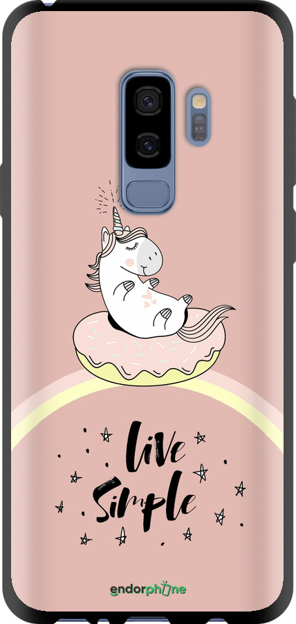TPU чехол Единорожка в пончике для Samsung Galaxy S9 Plus - 4282b-1365 изображение 