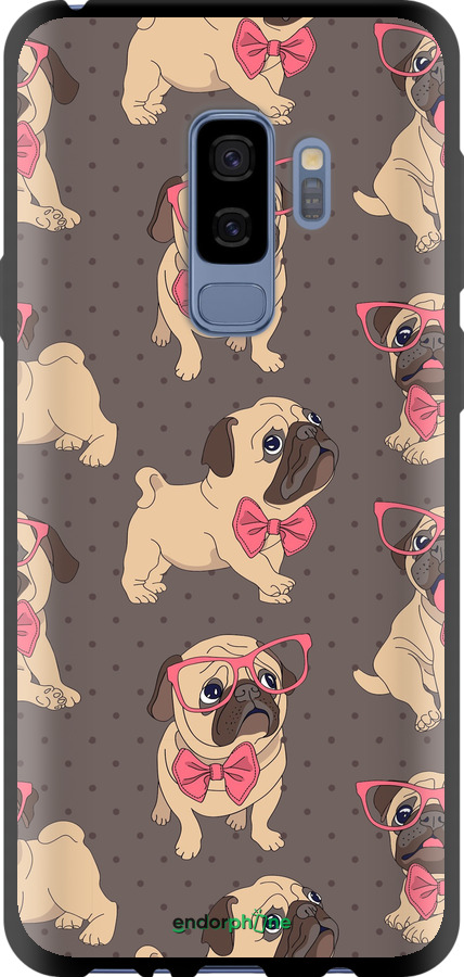 TPU чехол мопсики 2 для Samsung Galaxy S9 Plus - 4362b-1365 изображение 