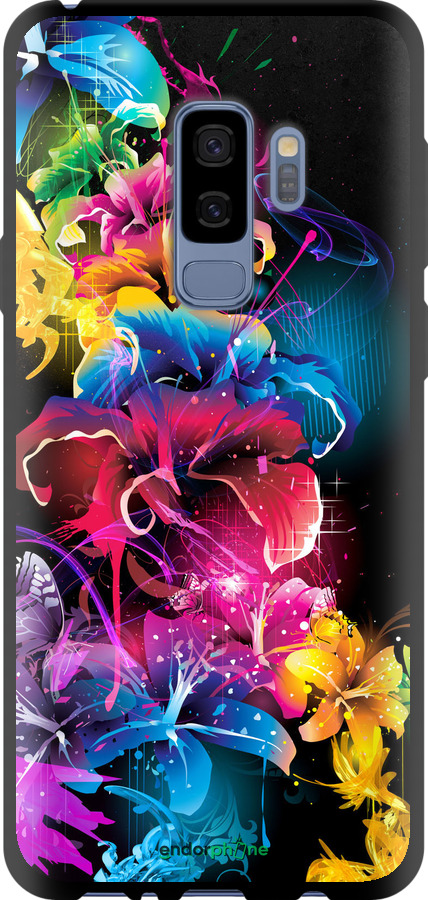 TPU чехол Абстрактные цветы для Samsung Galaxy S9 Plus - 511b-1365 изображение 