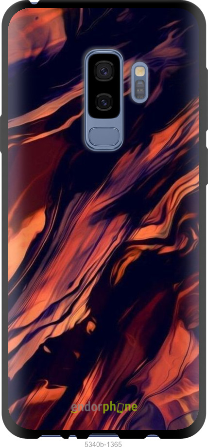 TPU чехол Чорно-помаранчева абстракція для Samsung Galaxy S9 Plus - 5340b-1365 изображение 