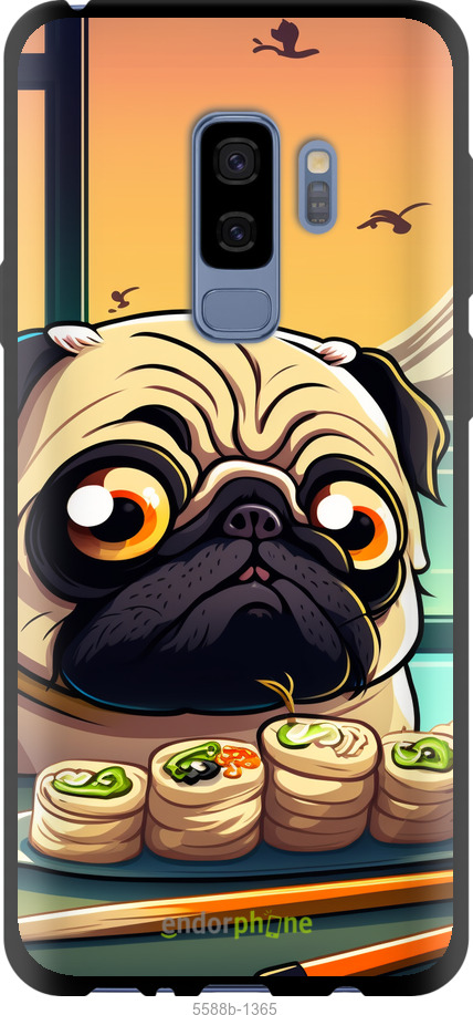 TPU чехол Мопс и суши для Samsung Galaxy S9 Plus - 5588b-1365 изображение 