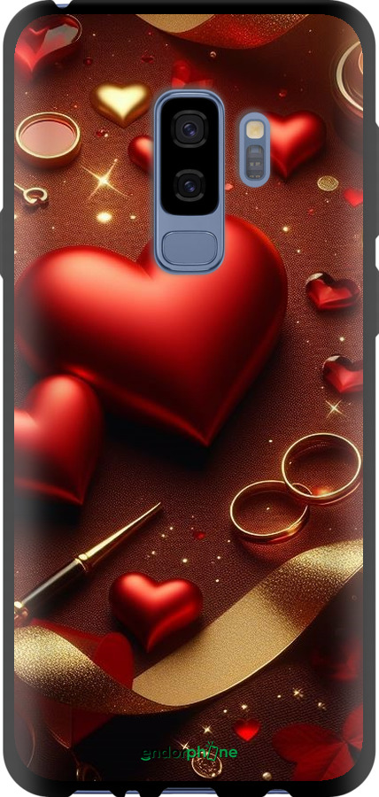 TPU чехол Сердечки v3 для Samsung Galaxy S9 Plus - 5833b-1365 изображение 