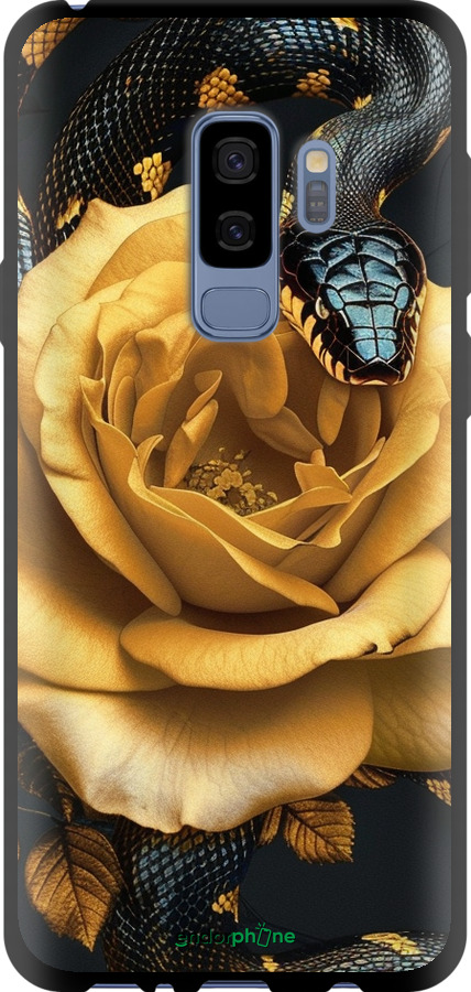 

TPU чохол "Black snake and golden rose" для Samsung Galaxy S9 Plus, Жовтий