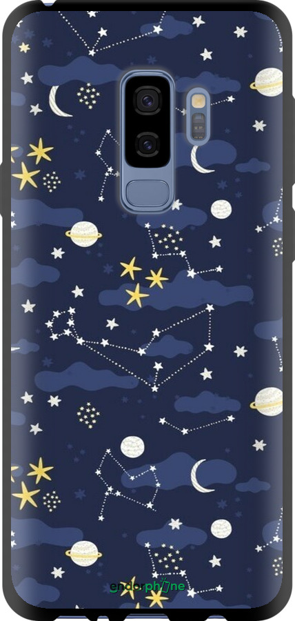 TPU чехол Астрономический узор. Милый дизайн мультяшной вселенной для Samsung Galaxy S9 Plus - 6446b-1365 изображение 