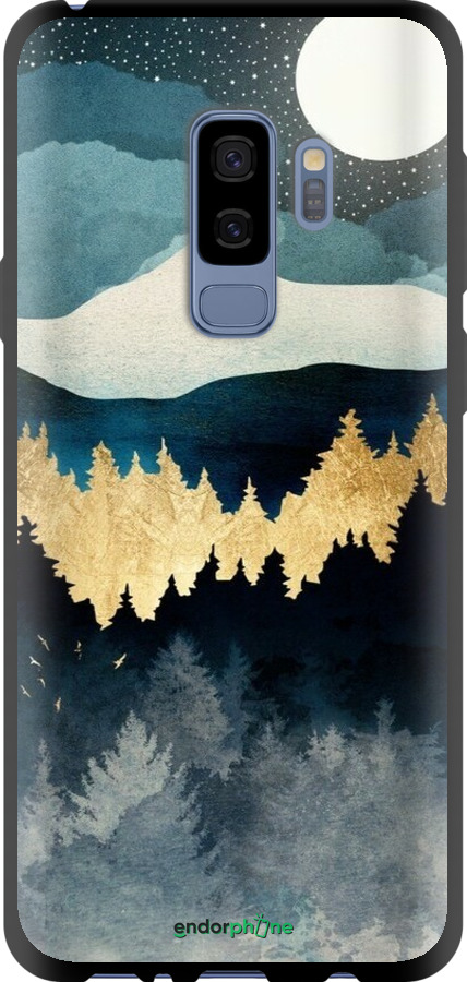 TPU чехол Нічний краєвид з лісом та горами для Samsung Galaxy S9 Plus - 6493b-1365 изображение 