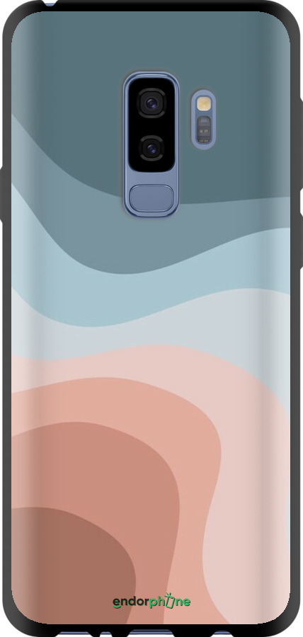 TPU чехол З синіми та рожевими хвилями в стилі ретро для Samsung Galaxy S9 Plus - 6532b-1365 изображение 