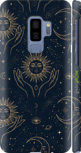 3D пластиковый глянцевый чехол Celestial Harmony: Sun & Moon Gold Mystic Pattern для Samsung Galaxy S9 Plus - 6778c-1365 изображение 