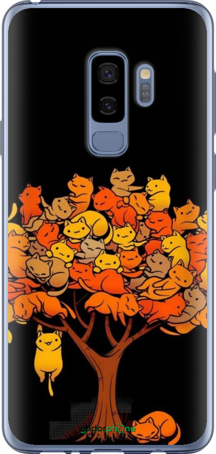 2D пластиковый чехол Дерево и котики для Samsung Galaxy S9 Plus - 6516t-1365 изображение 