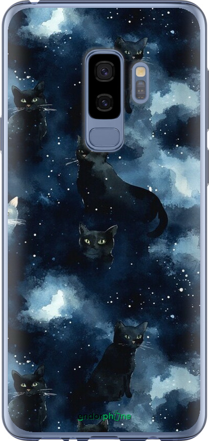 2D пластиковый чехол Изображение Кошек с тёмной акварелью для Samsung Galaxy S9 Plus - 6521t-1365 изображение 