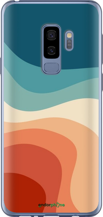 2D пластиковый чехол В стиле ретро с волнами для Samsung Galaxy S9 Plus - 6531t-1365 изображение 