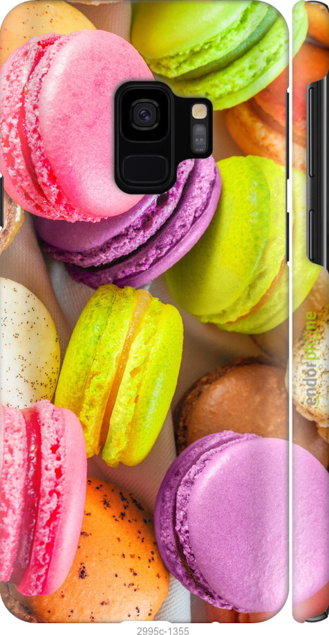 

3D-Kunststoff-Matte Hülle Makronen" für Samsung Galaxy S9", Gelb