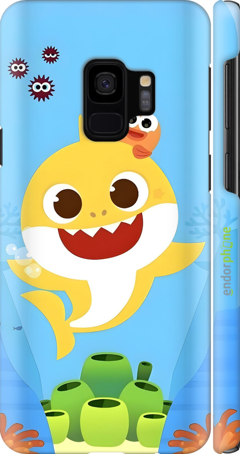 3D пластиковий матовий чехол Бейби Шарк для Samsung Galaxy S9 - 6303m-1355 изображение 