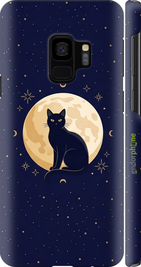 3D пластиковый глянцевый чехол Cute Cat Celestial/Witchy для Samsung Galaxy S9 - 6787c-1355 изображение 