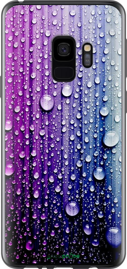 

2D пластиковий чохол "Краплини води" для Samsung Galaxy S9, Синій